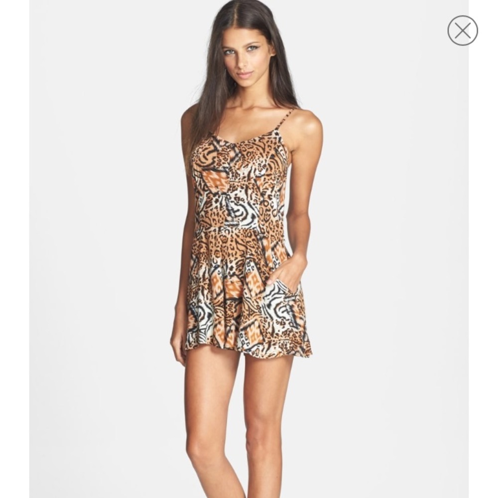 Lucca Couture Animal Print Romper